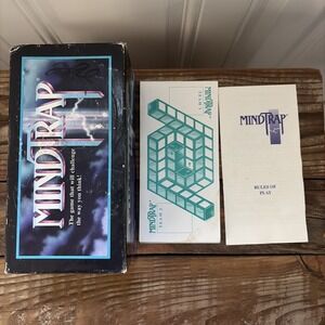MindTrap Board Game 1996 Pressman Complete Puzzles Riddles Conundrums Vintage